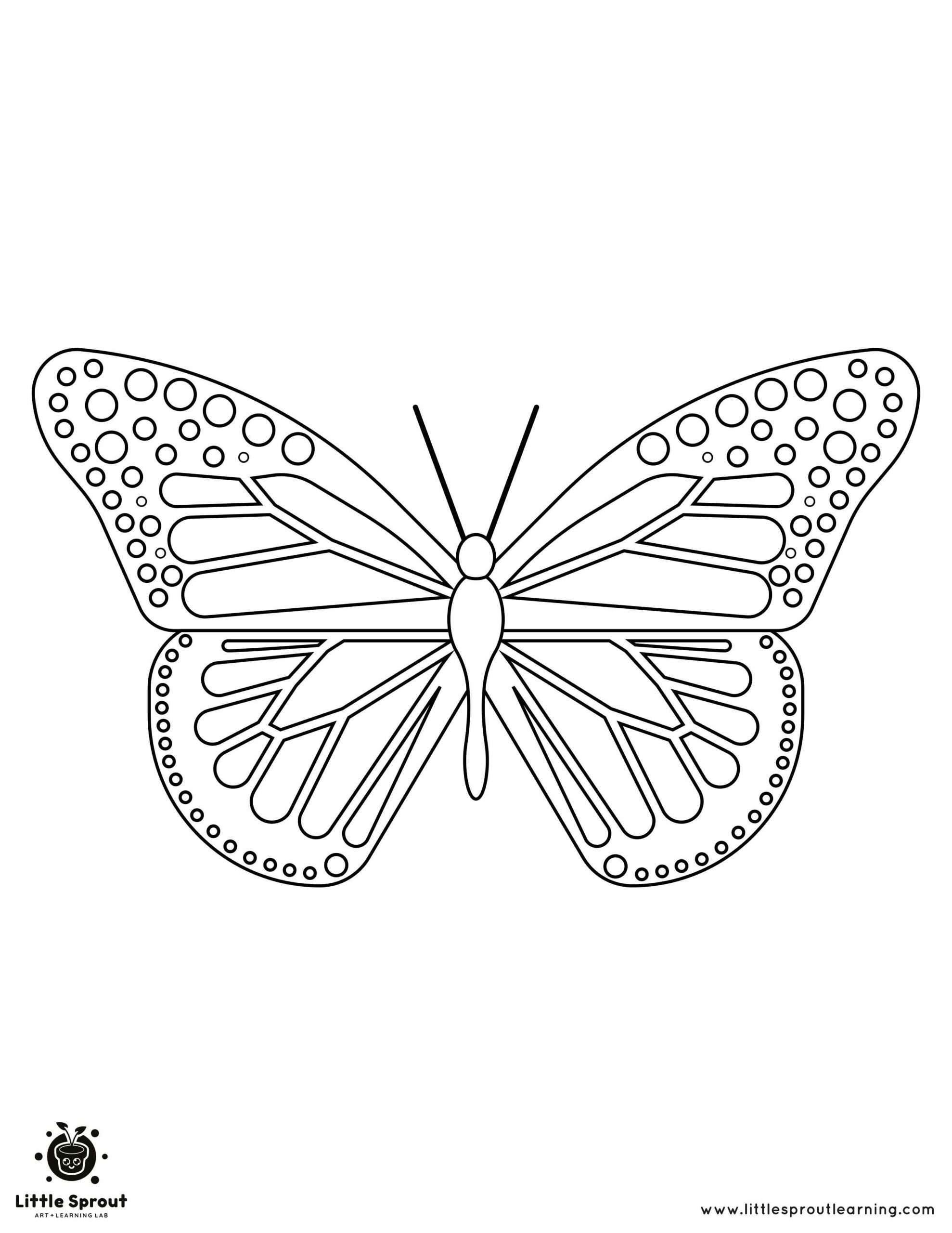 Heavenly Butterfly Coloring Page