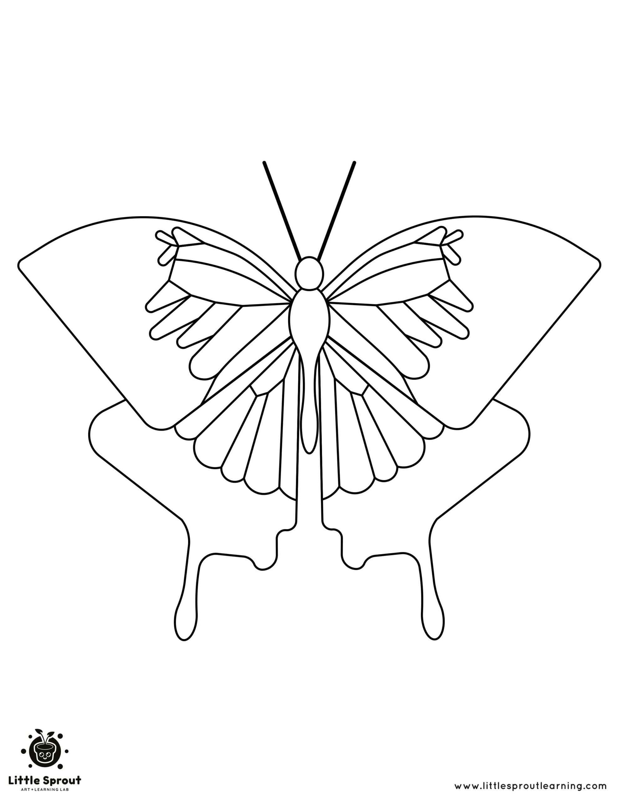 Life is Like a Butterfly Coloring Page