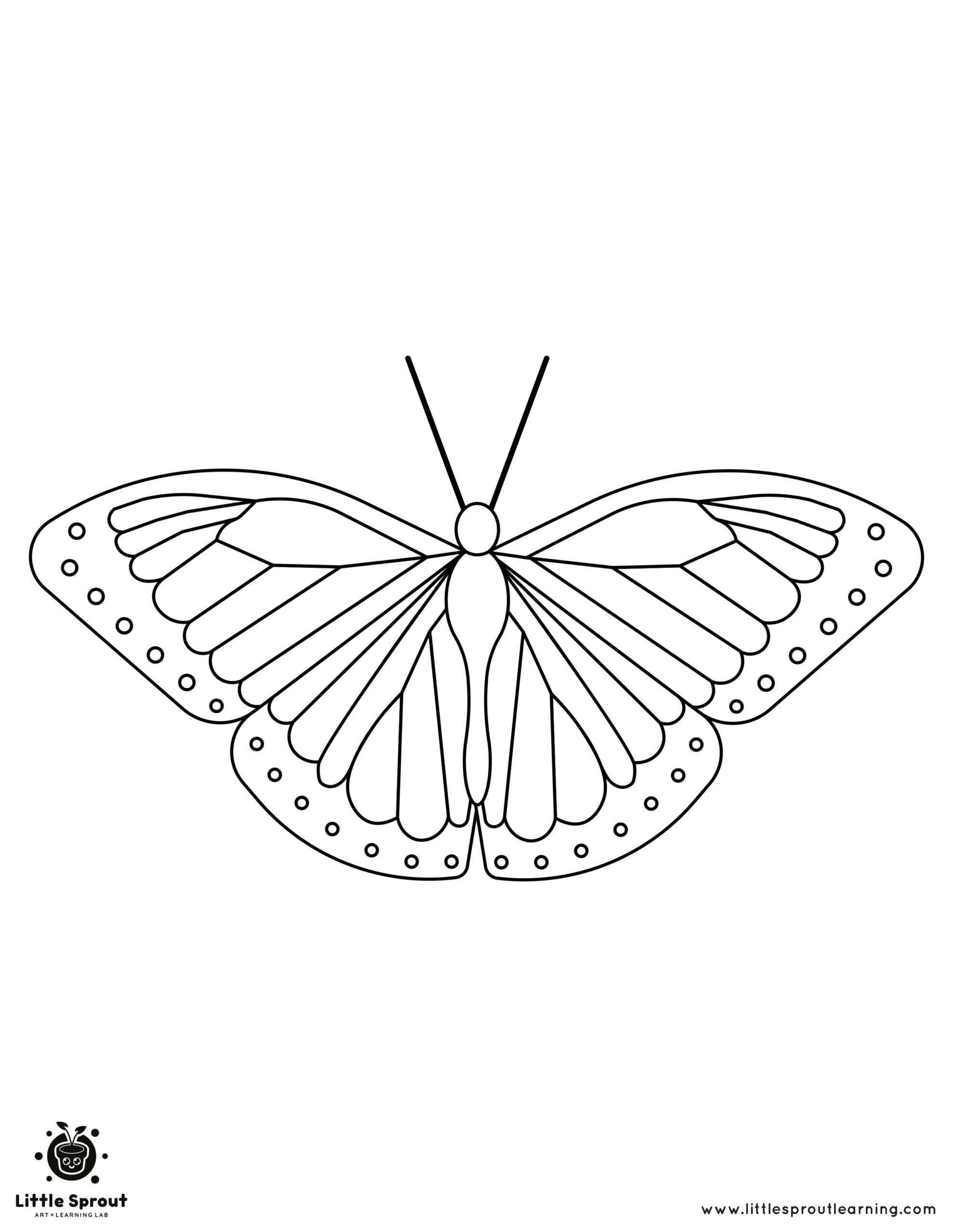 Ready to Fly Butterfly Coloring Page