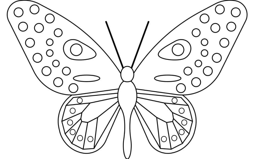 Eye See You Butterfly Coloring Page