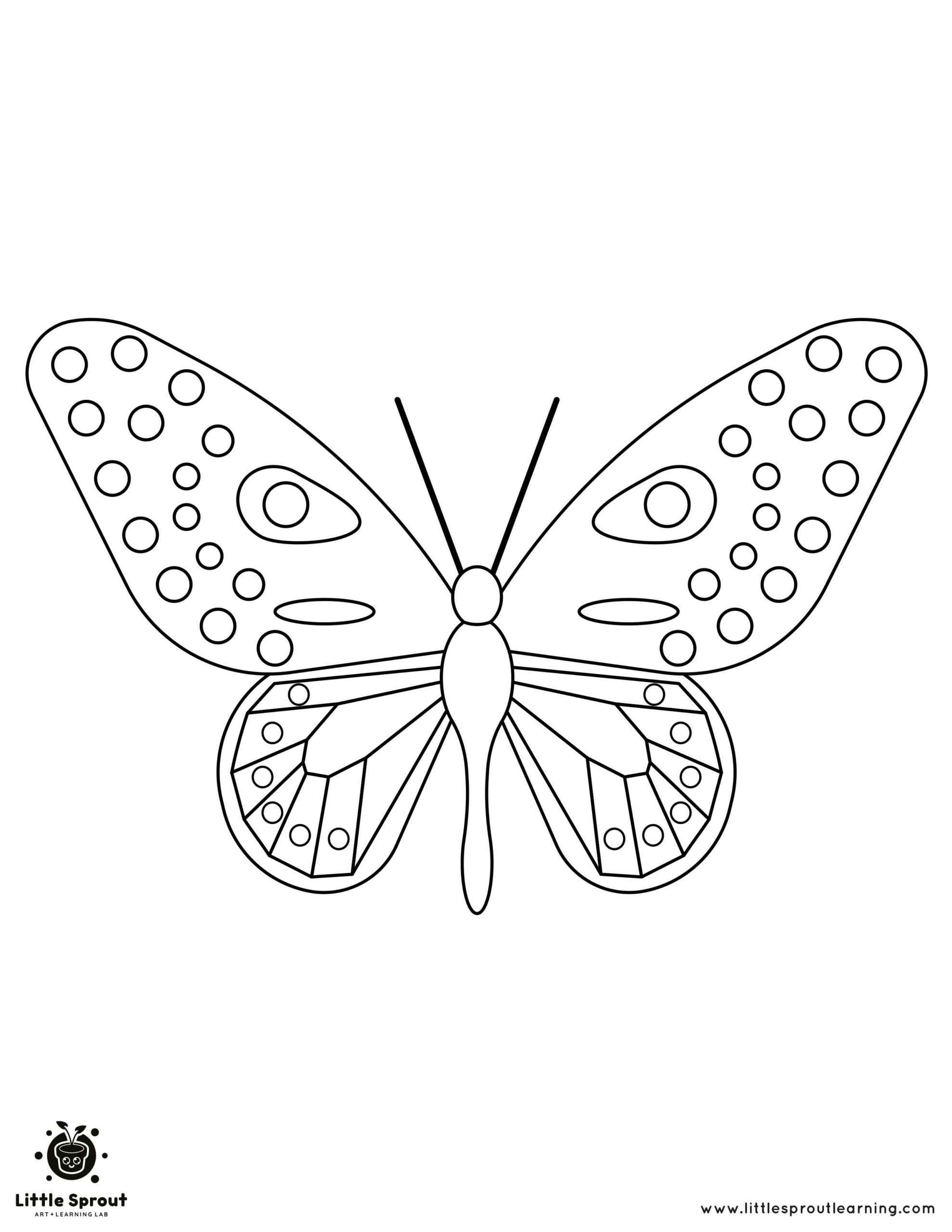 Eye See You Butterfly Coloring Page