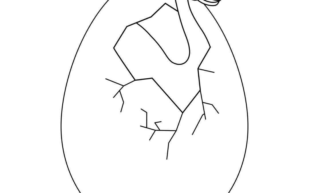 dragon comes out from egg