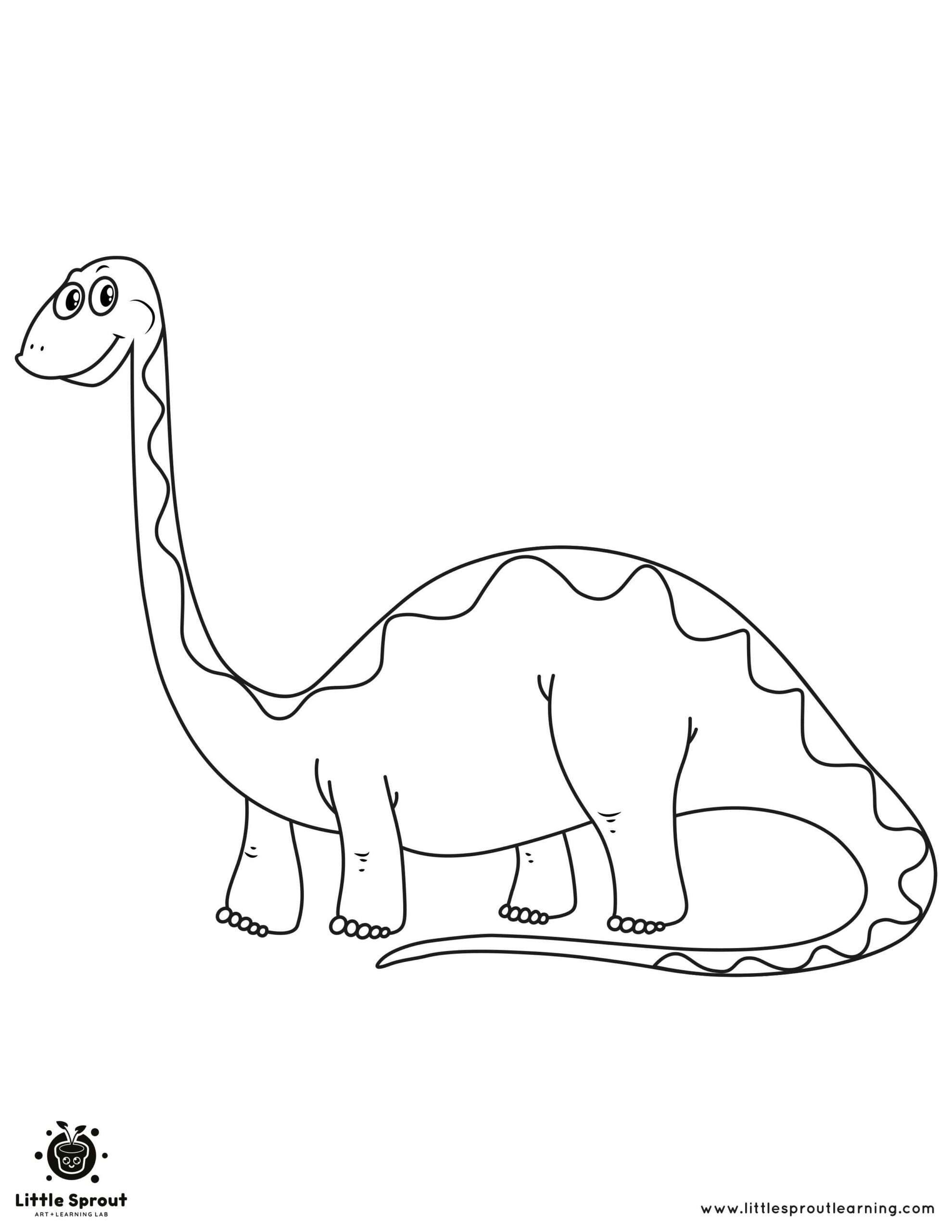 Brontosaurus Dinosaur Coloring Page
