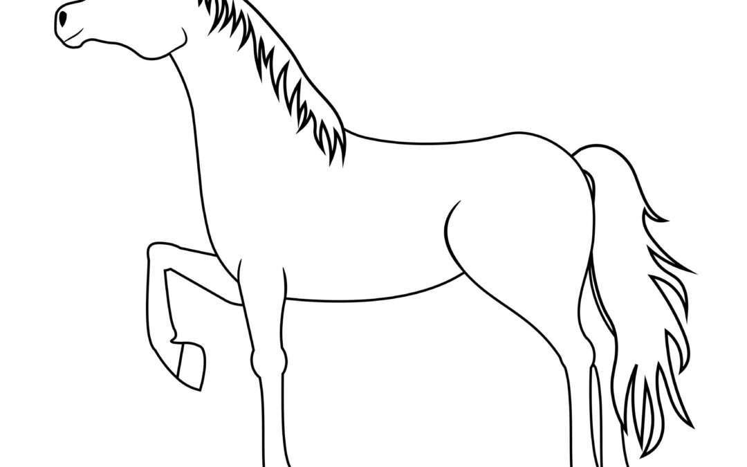 Pointing Horse Coloring Page