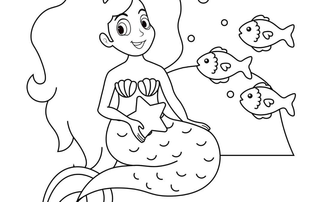 Mermaid and Fish Friends Mermaid