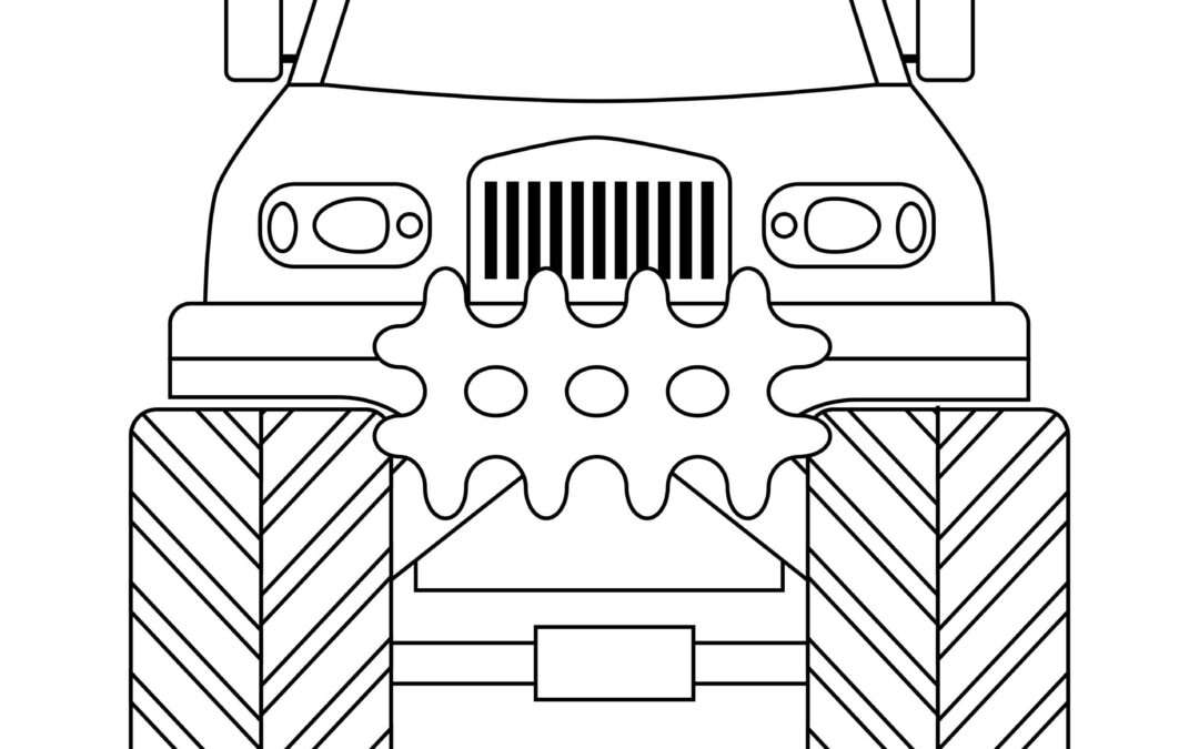 Heavy Duty Monster Truck Coloring Page