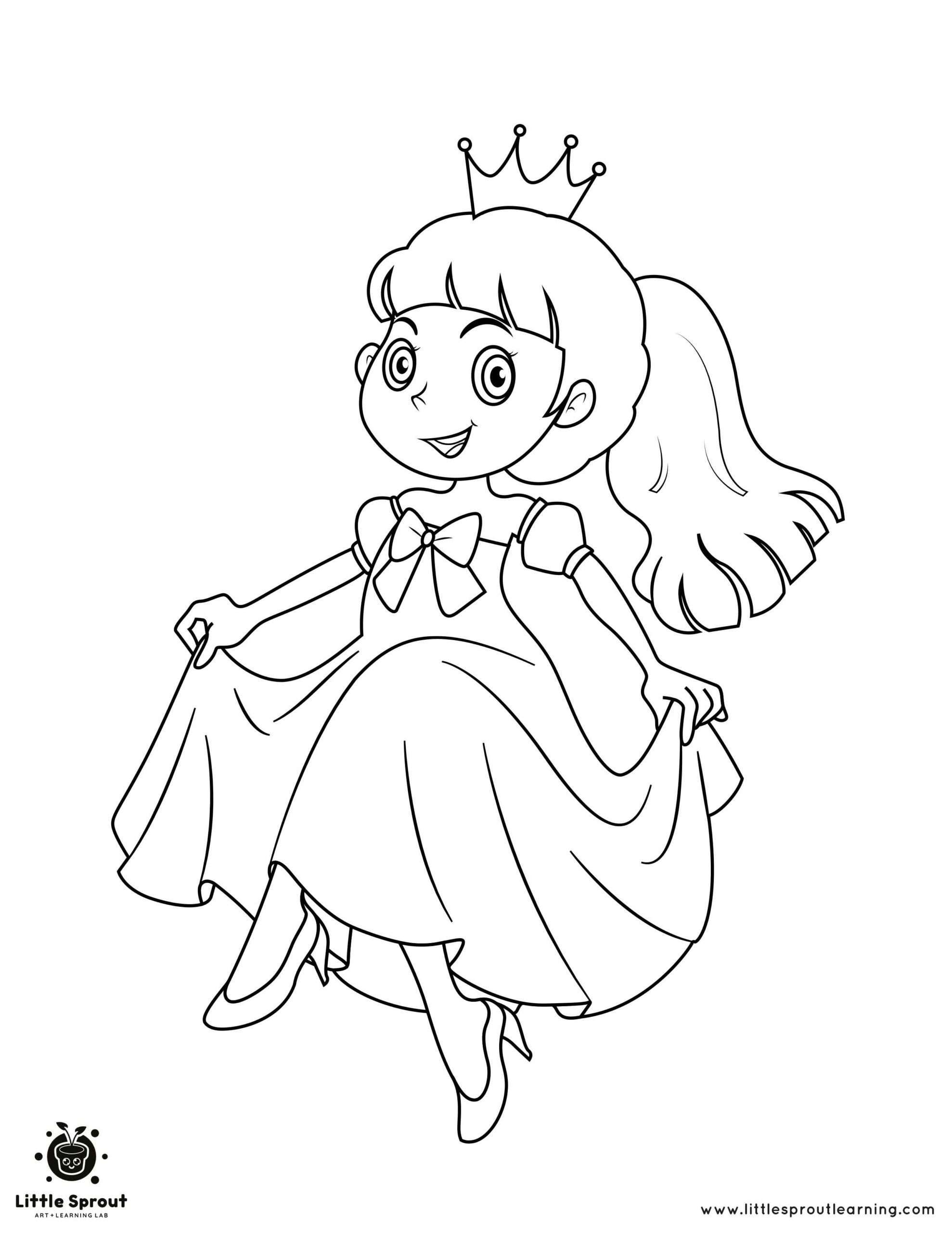 Dancing Princess Coloring Page