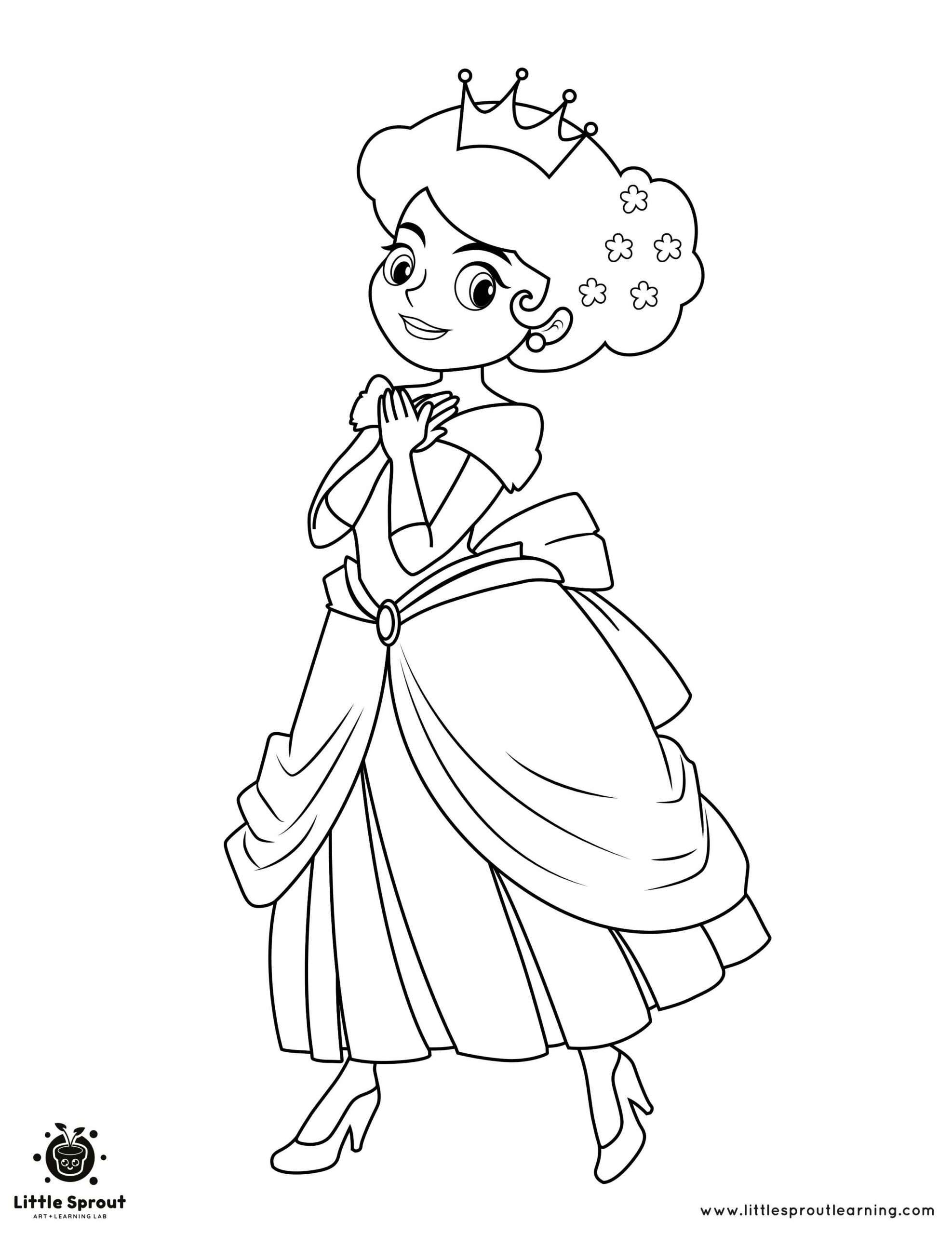 Oh Dear! Princess Coloring Page