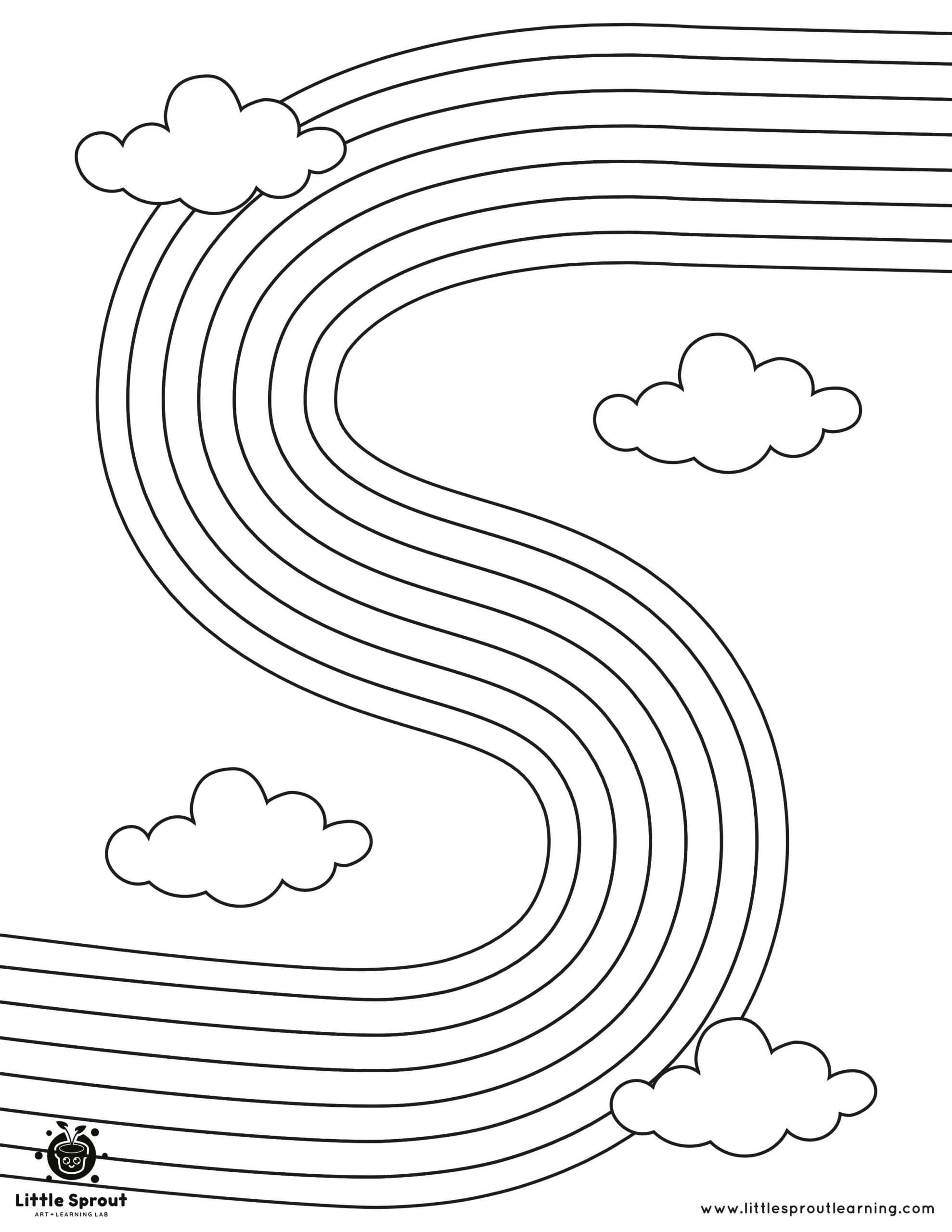 Winding Rainbow Coloring Page