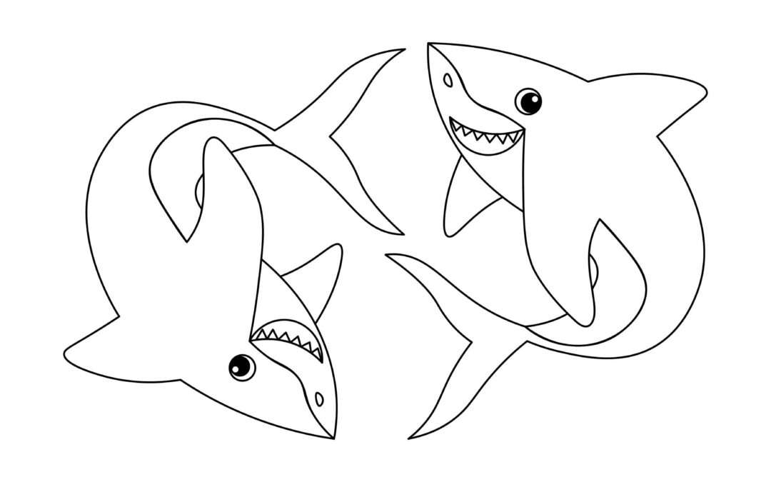 Playtime Shark Coloring Page