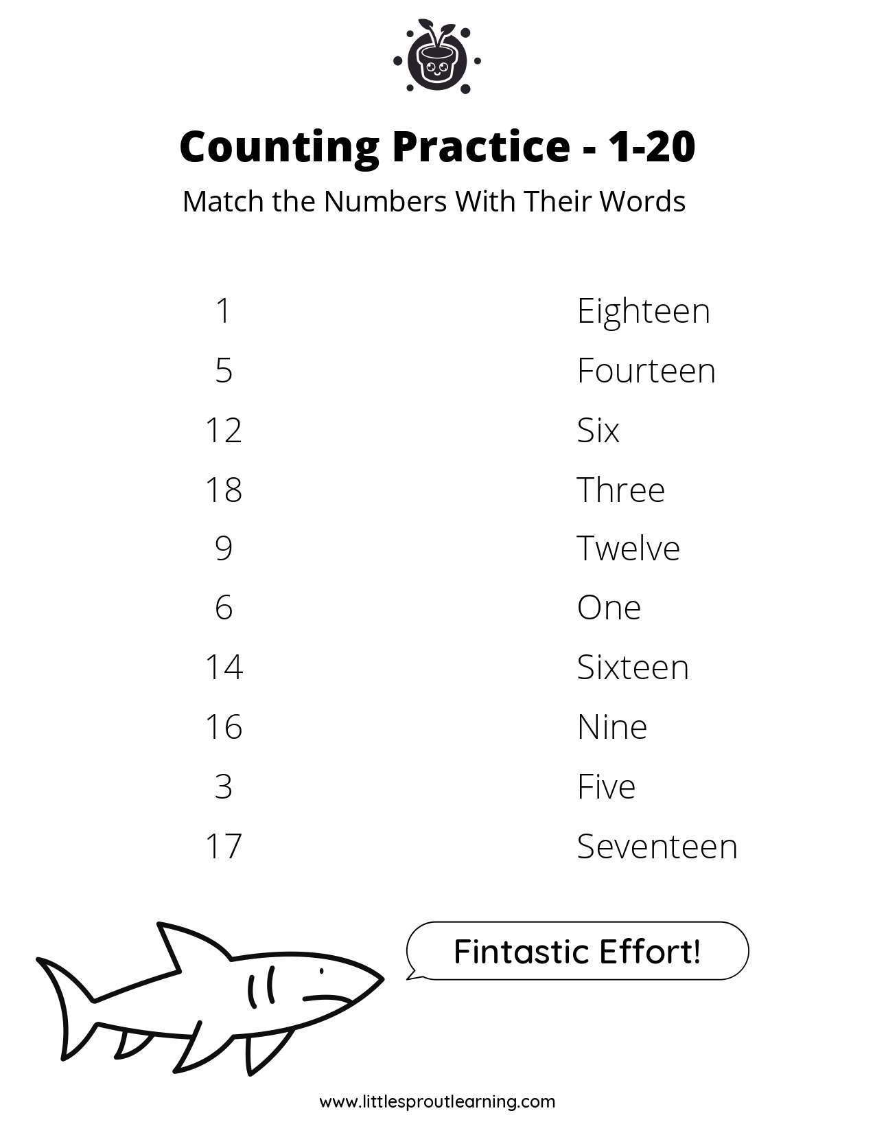 Match the Number to the Word