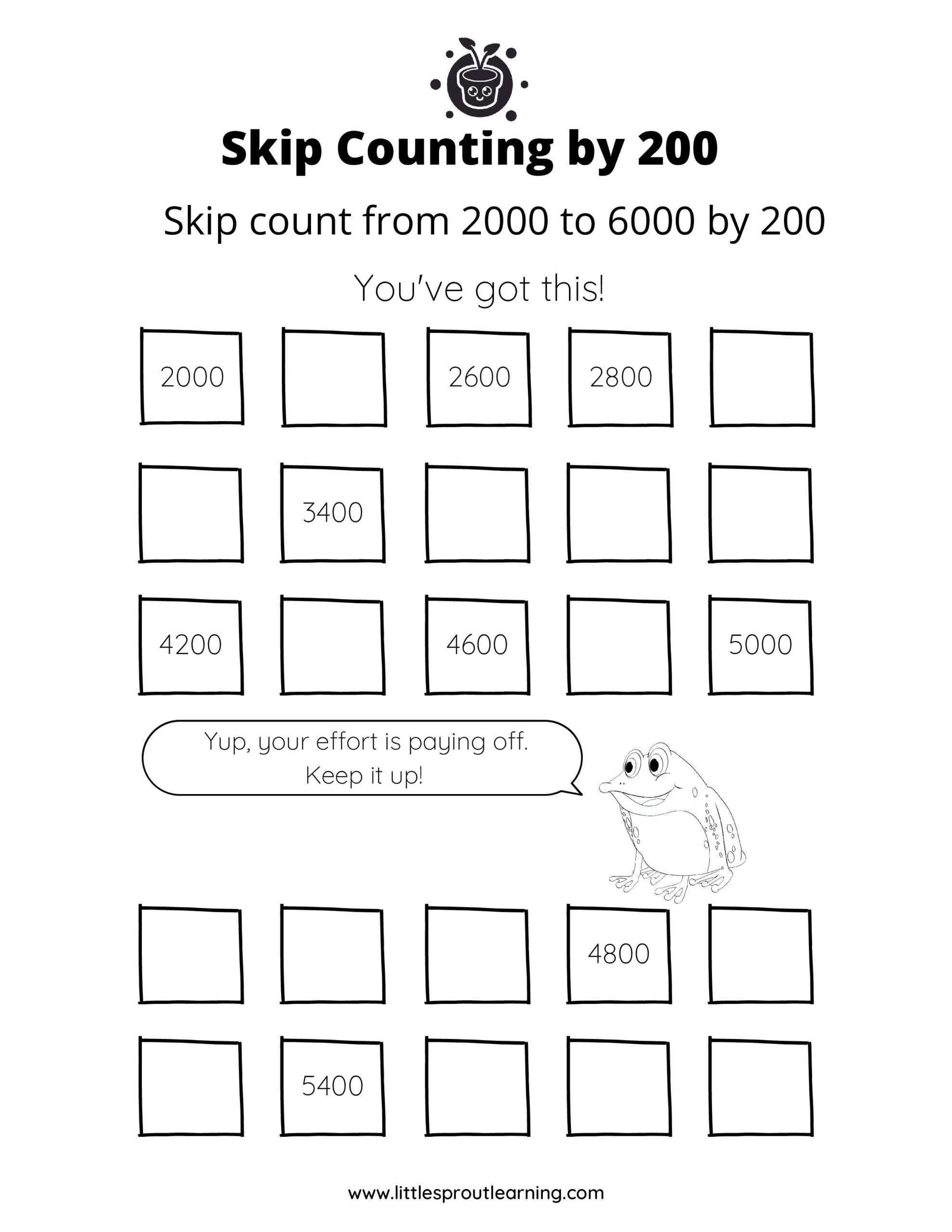 Skip Counting by 200
