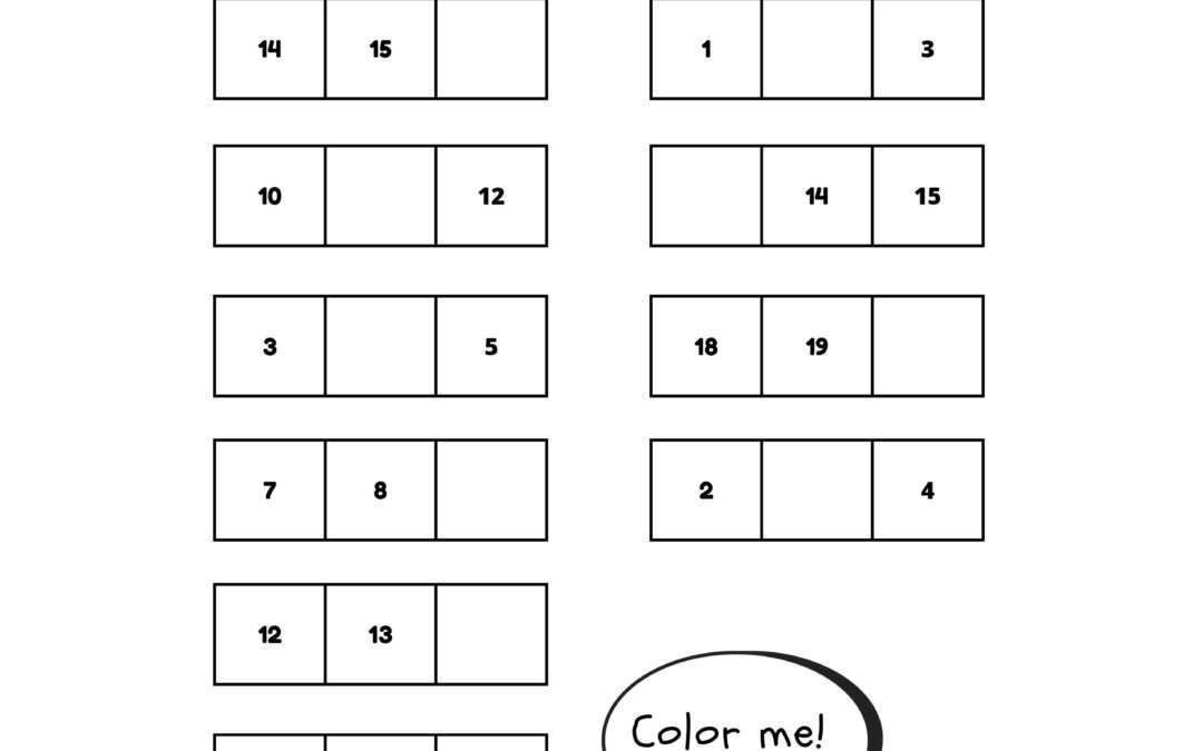 Fill in the Blanks Up to 20