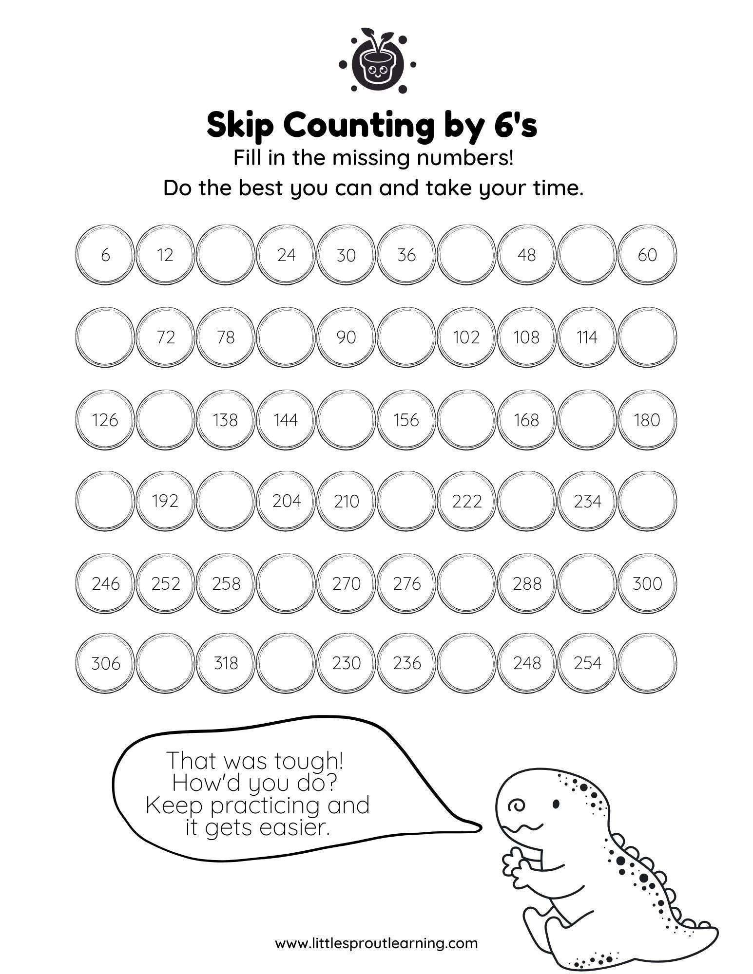 Skip Counting by 6’s
