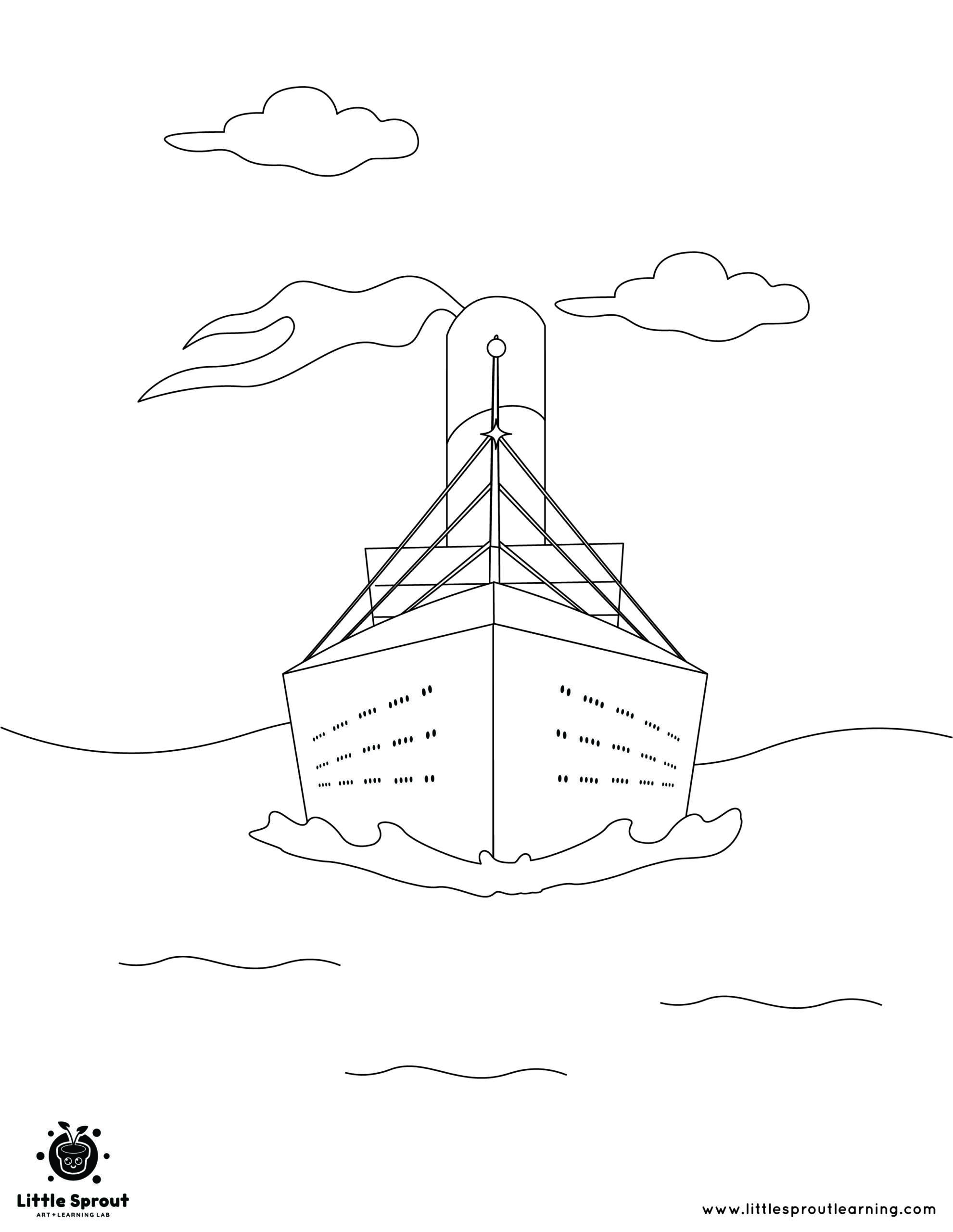 The RMS Titanic Coloring Page