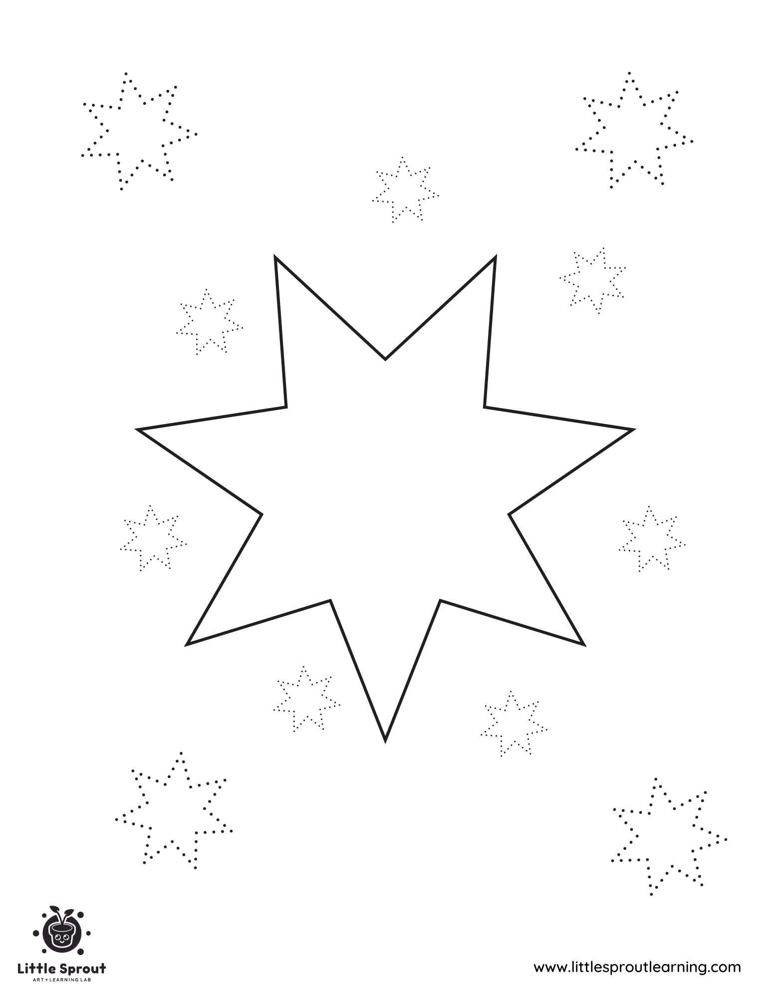 7 Pointed Star Coloring Page