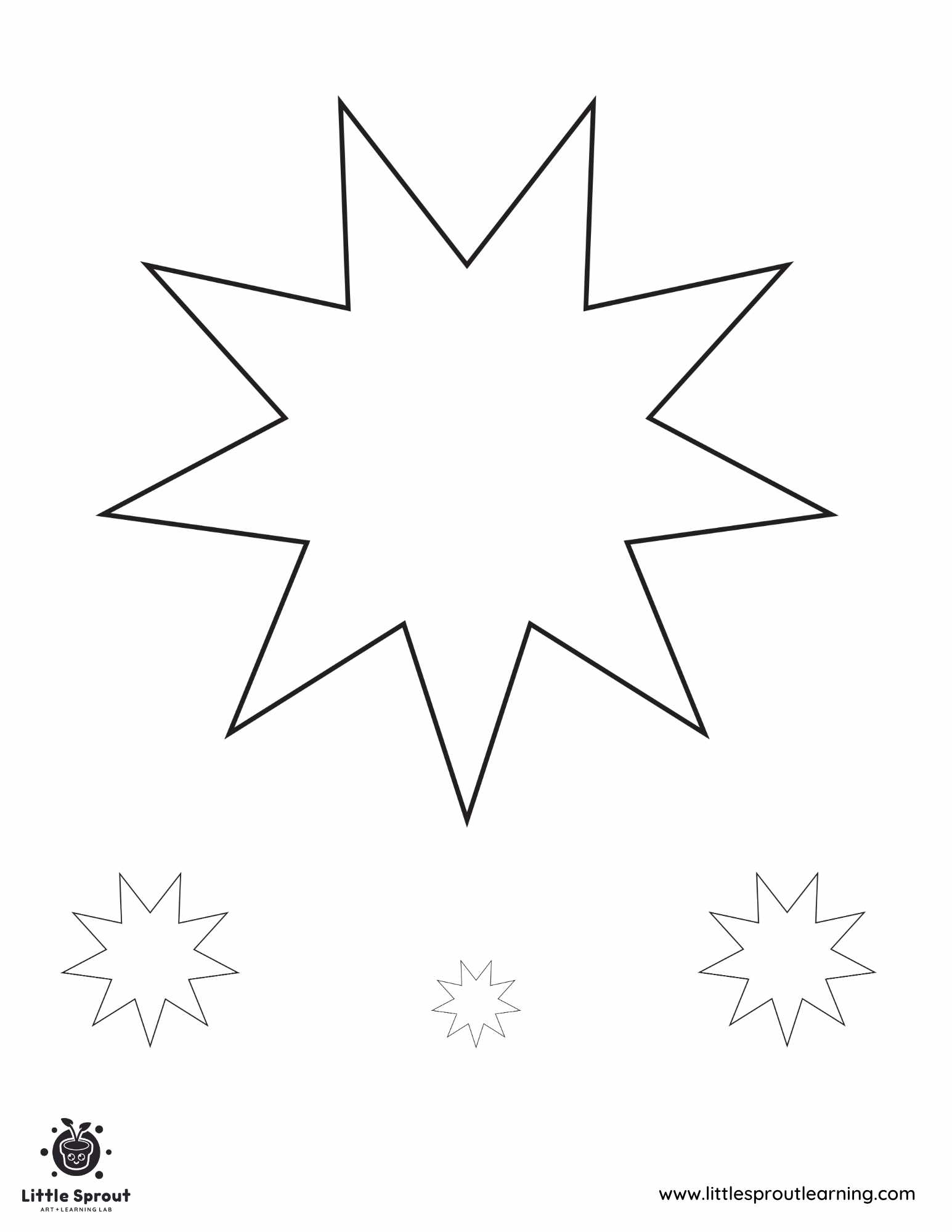 9 Pointed Star Coloring Page