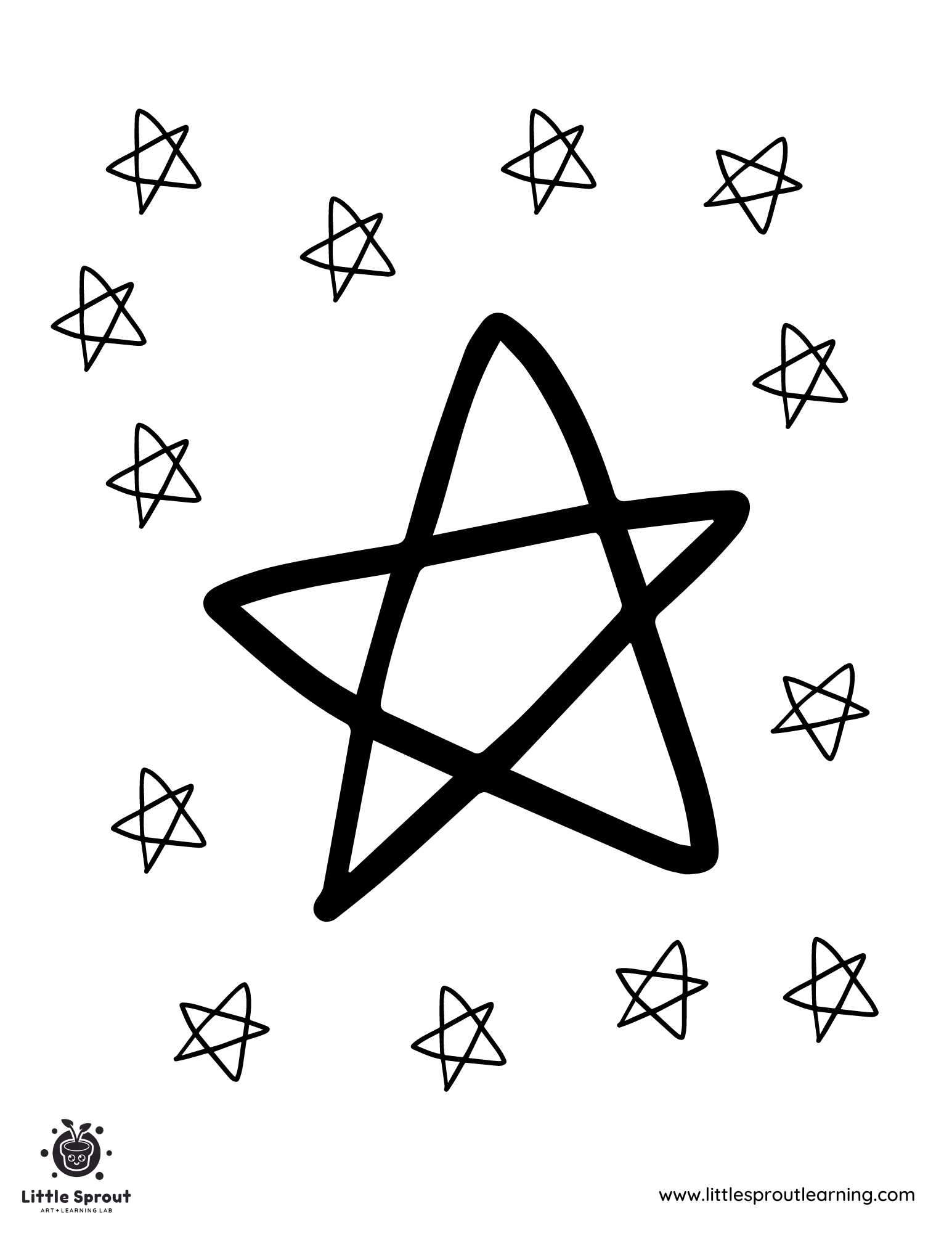 Graffiti Star Coloring Page