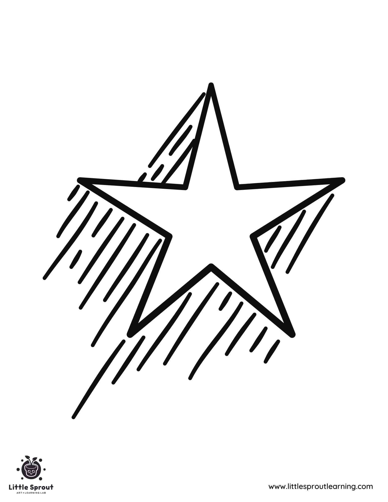 Shooting Star Coloring Page