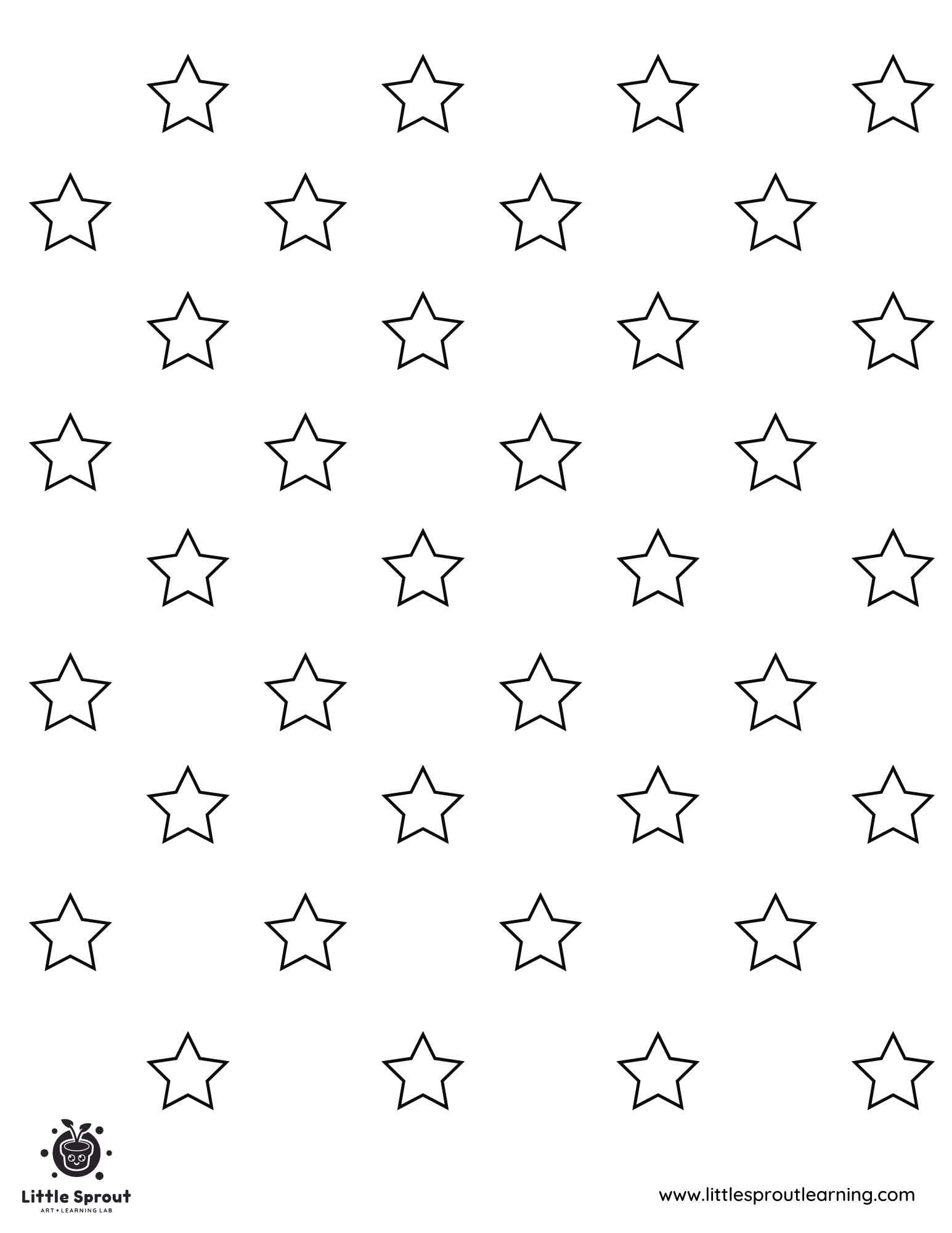 Cluster of Small Stars Coloring Page