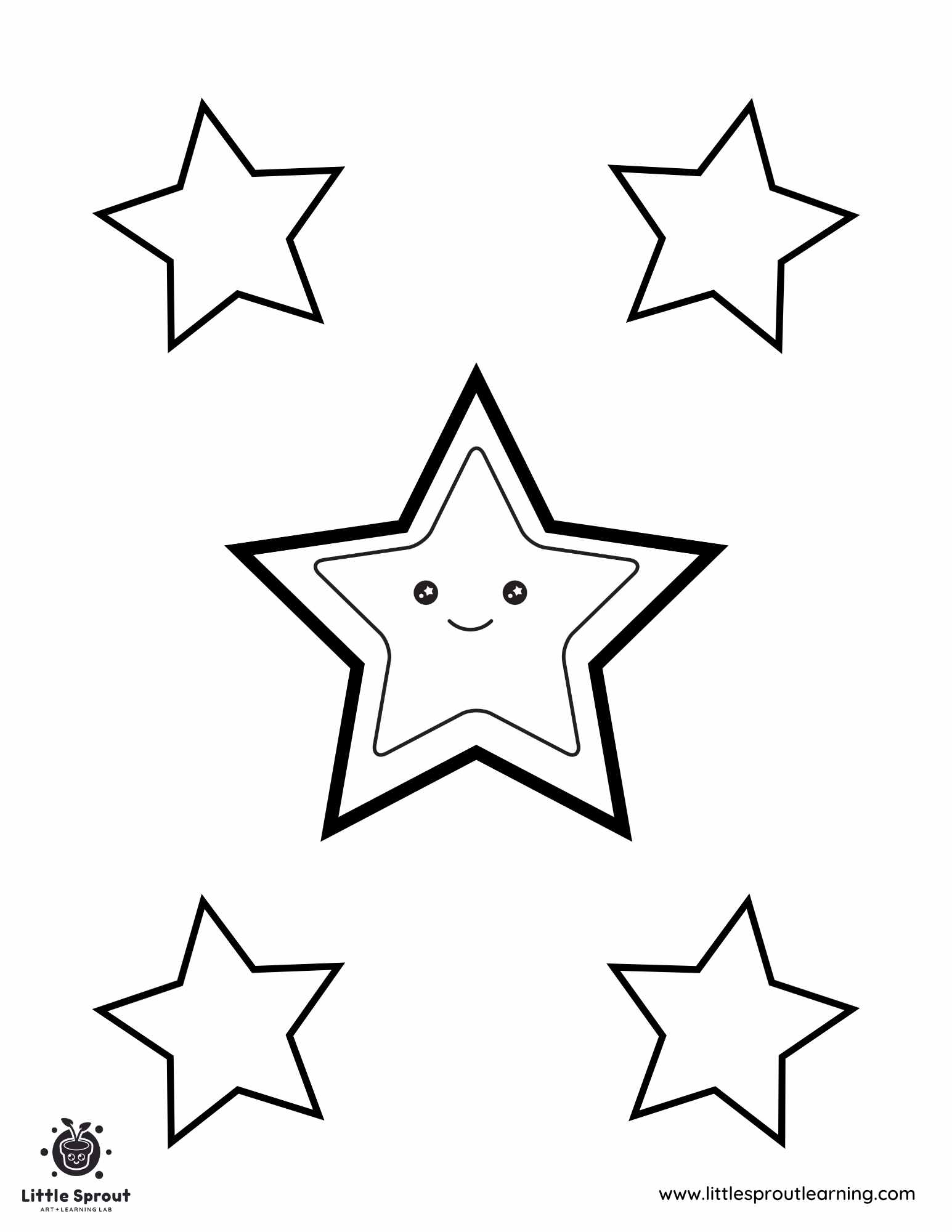 Large Star Coloring Page