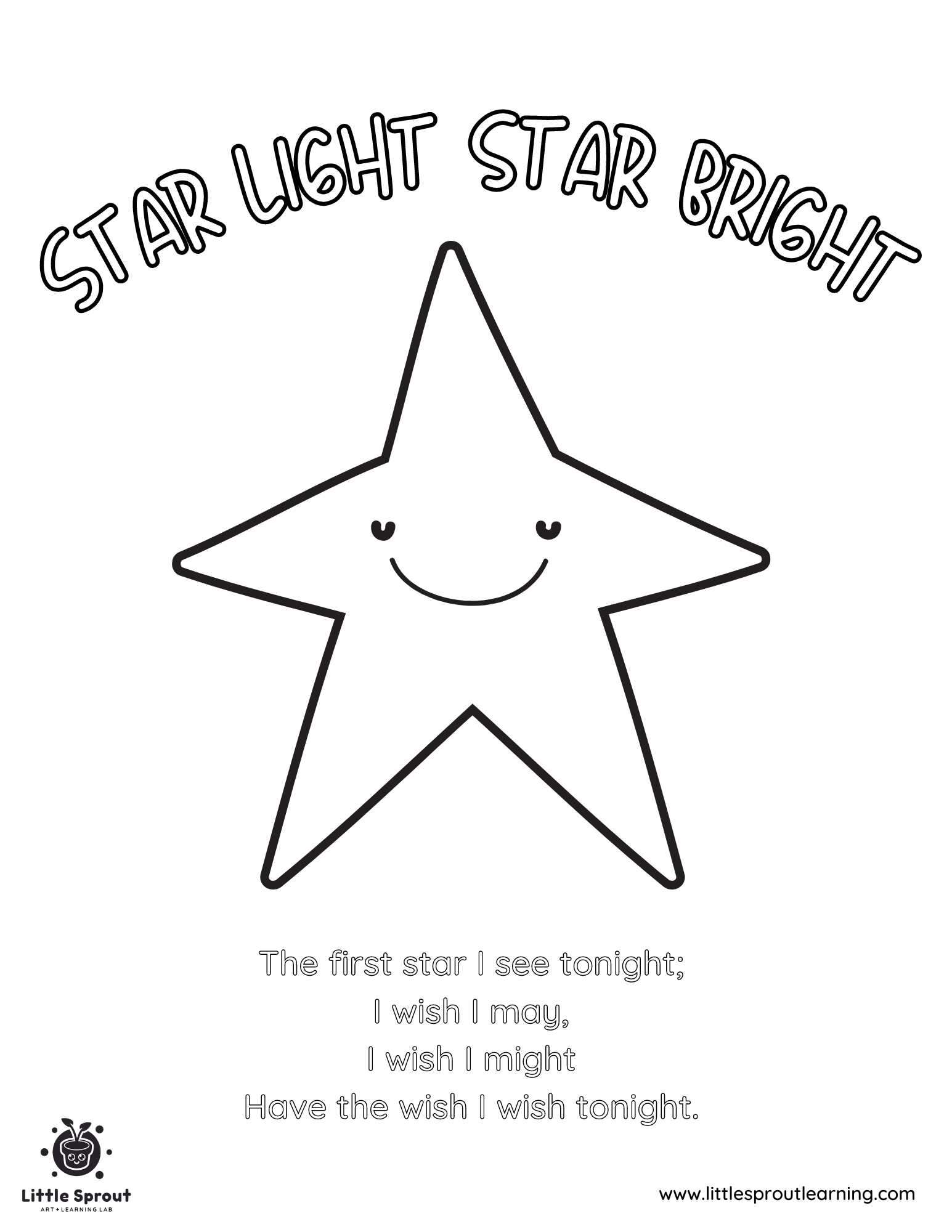 Star Light Star Bright Star Coloring