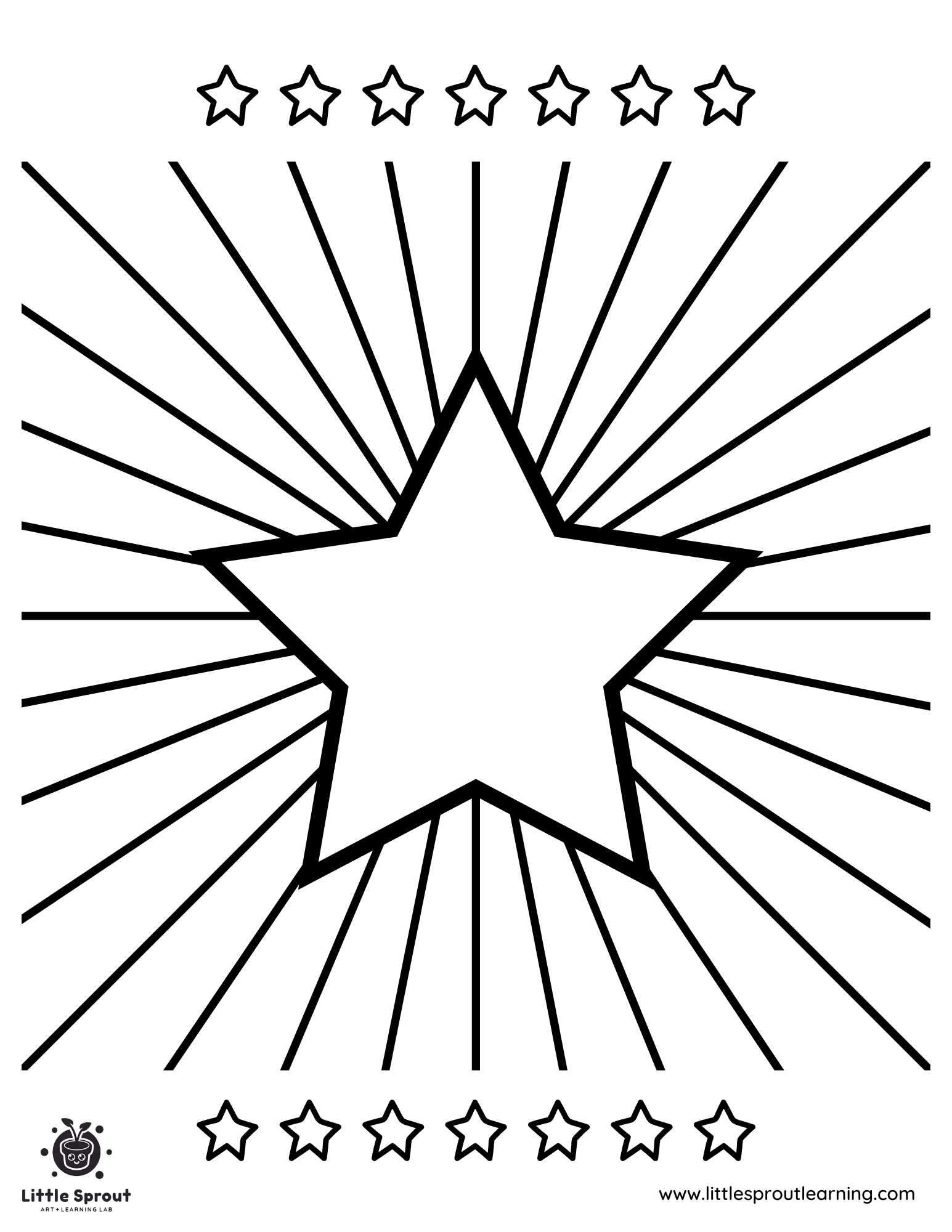 Warp Speed Star Coloring Page