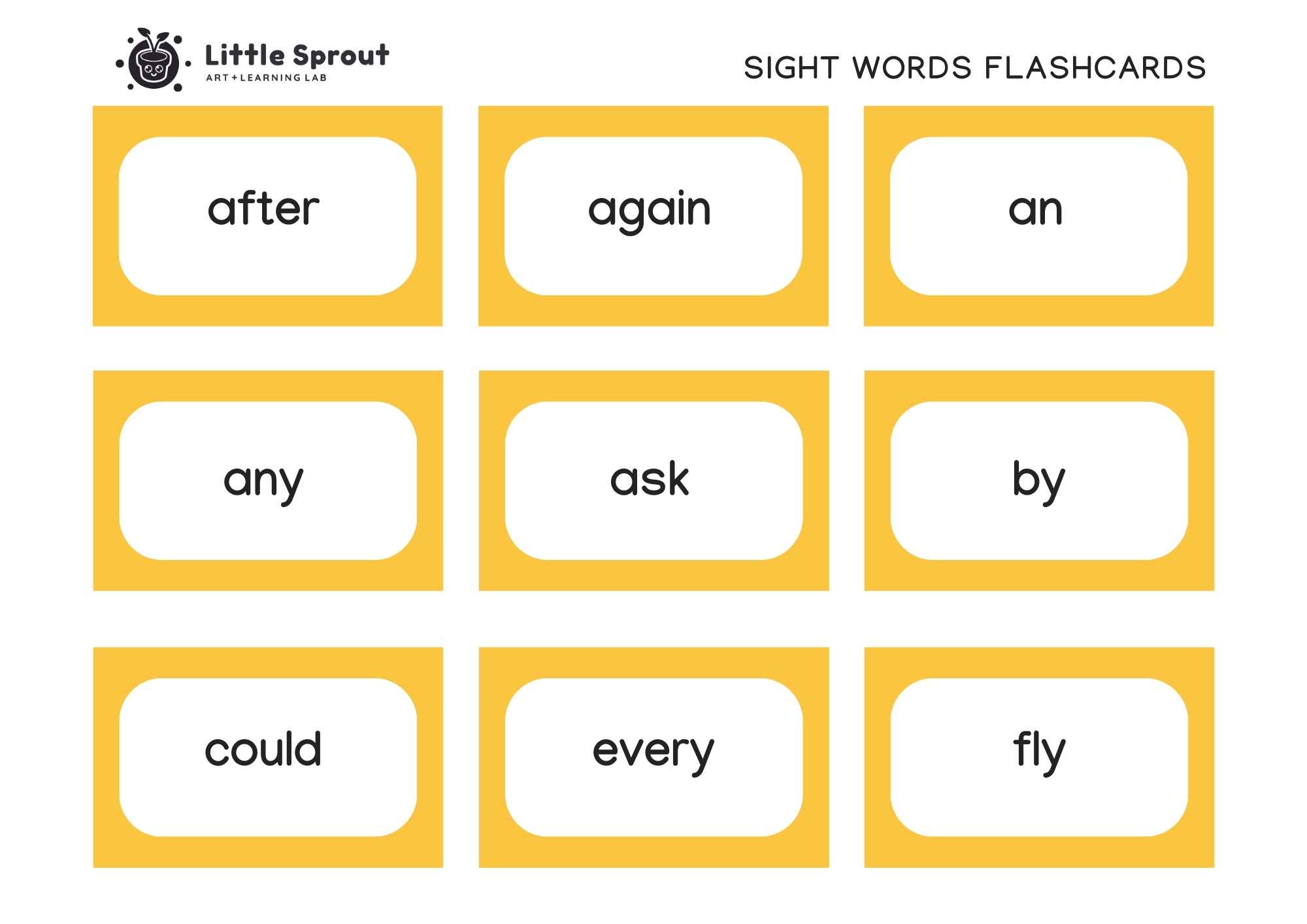 First Grade Sight Words