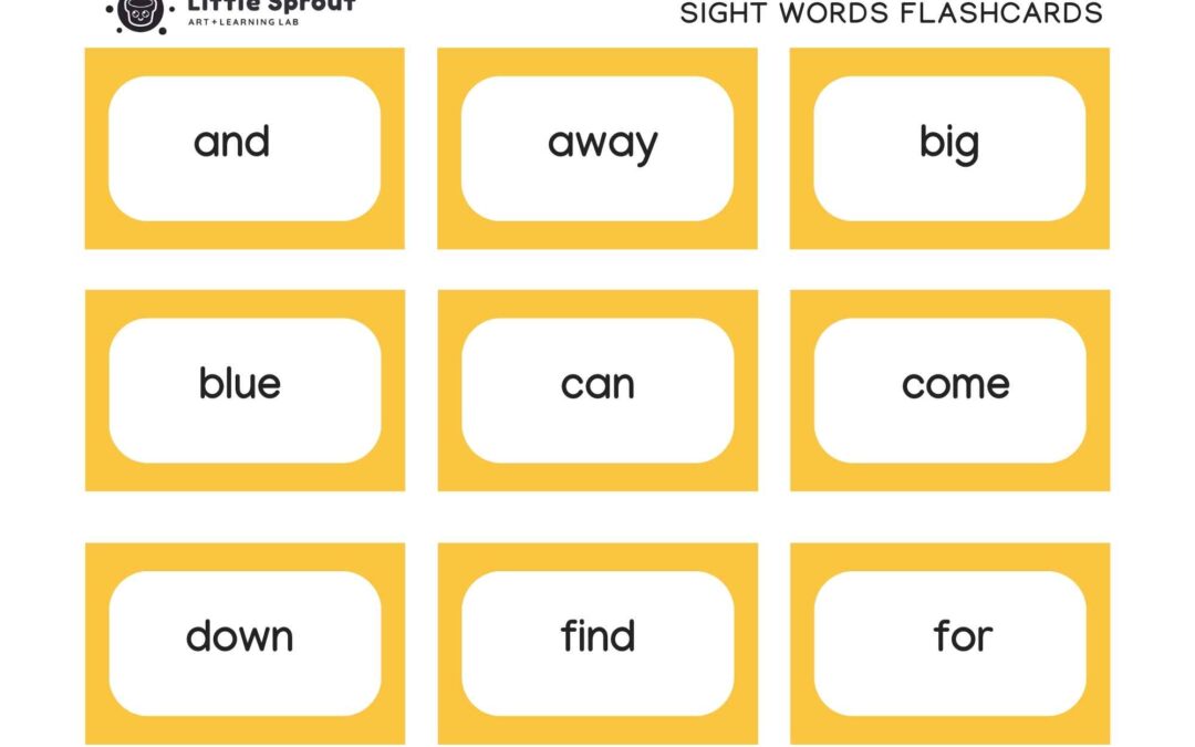 Pre Primer Sight Words
