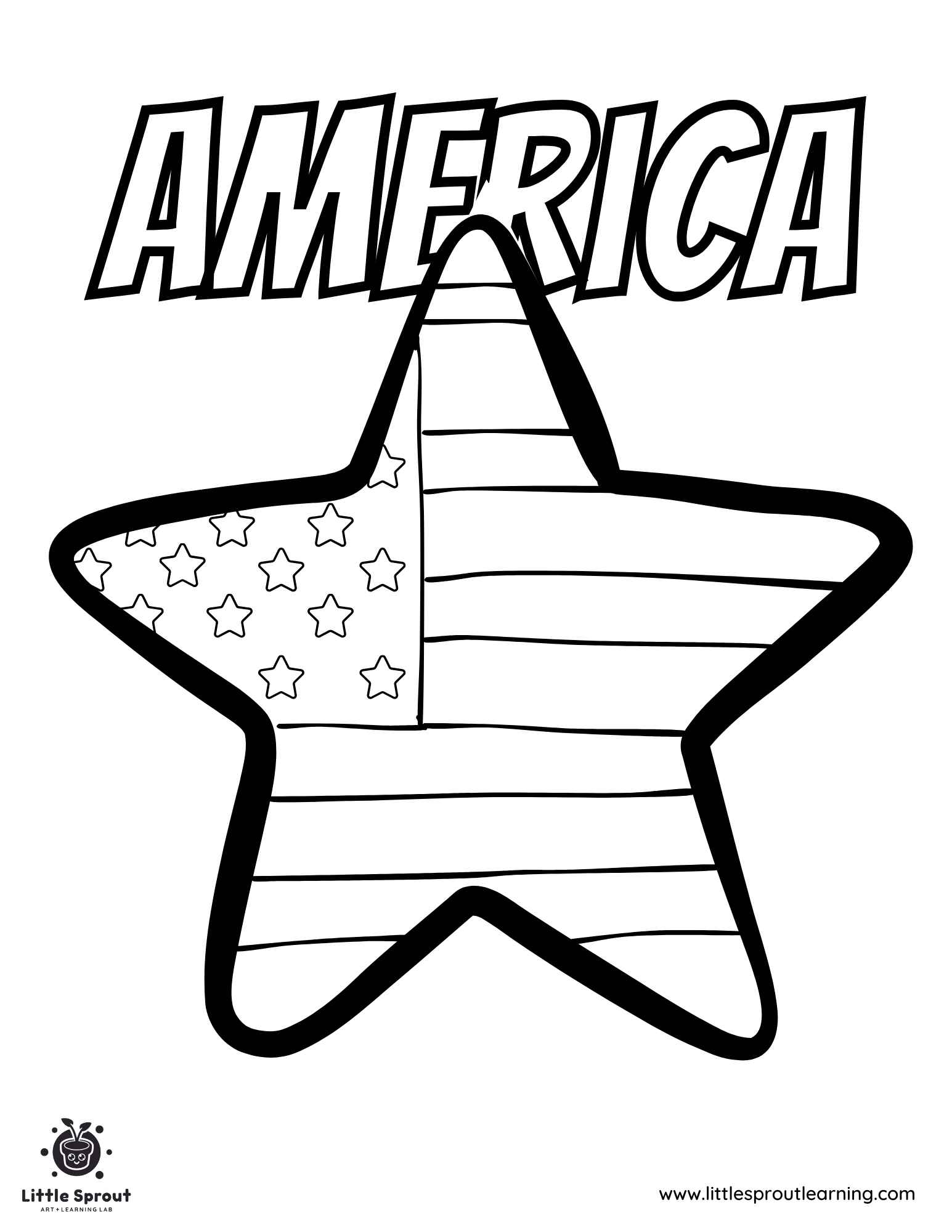 American Star Coloring Page